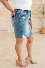 Load image into Gallery viewer, Carol High Rise Rigid Magic Denim Skirt
