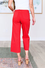 Load image into Gallery viewer, Lisa High Rise Control Top Wide Leg Crop Jeans in Red
