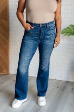 Load image into Gallery viewer, Santana High Rise Control Top Bootcut Jeans (Short Inseam)
