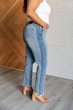 Load image into Gallery viewer, Susan High Rise Side Panel Detail Slim Jeans
