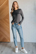 Load image into Gallery viewer, Susan High Rise Side Panel Detail Slim Jeans
