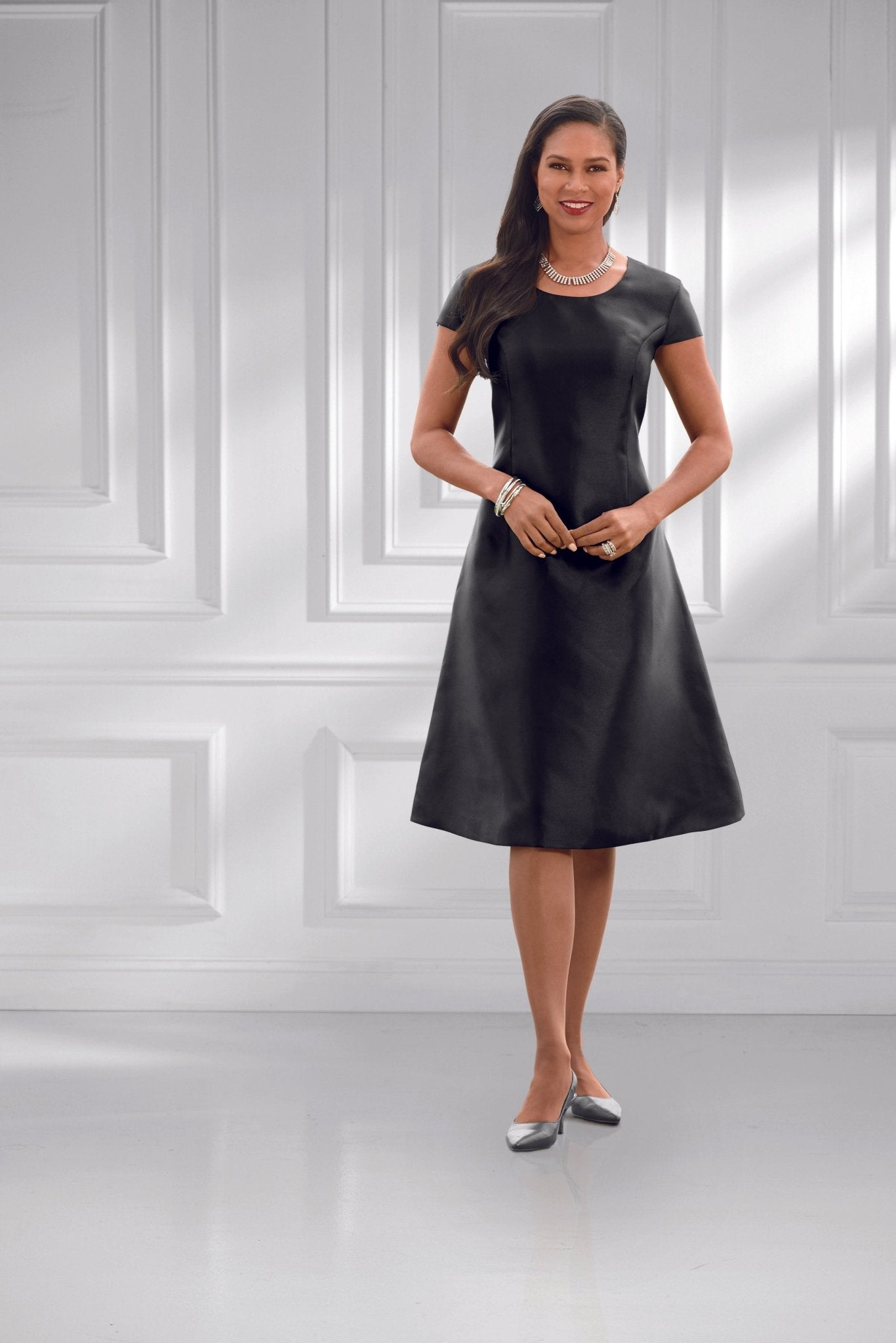 Black Jacket Dress by EY Signature - Timeless Sophistication Full Length
