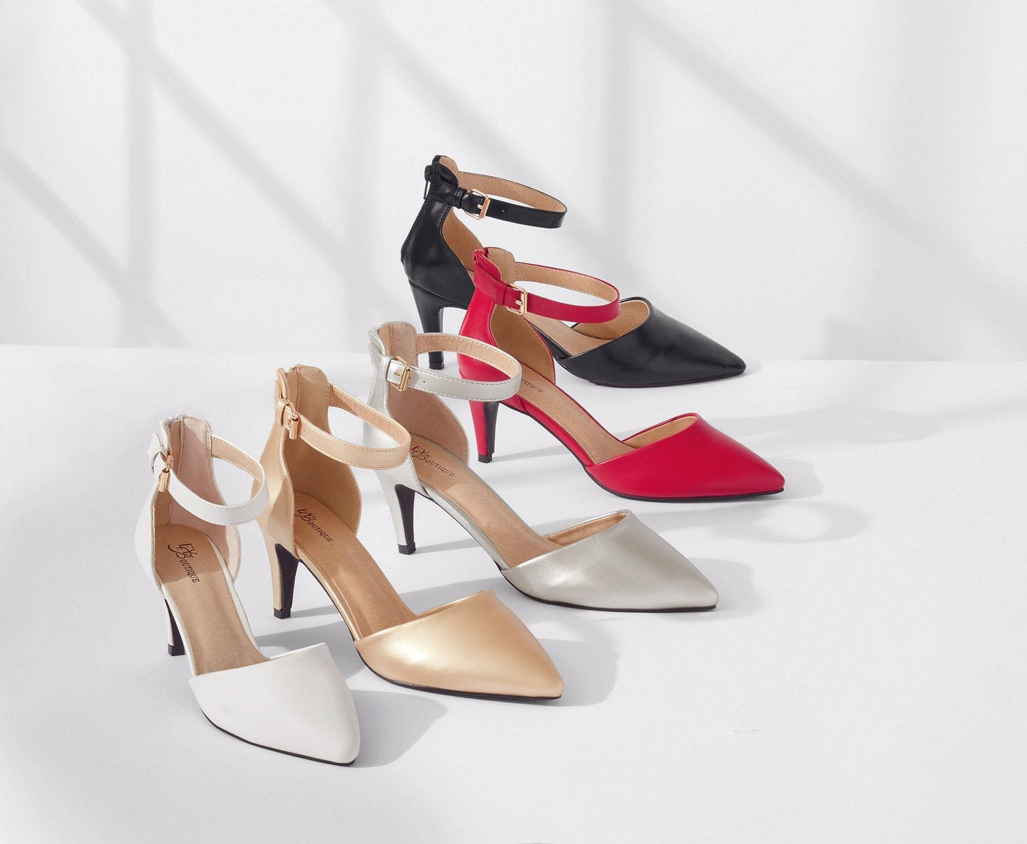 Ankle-Strap Pumps by EY Boutique