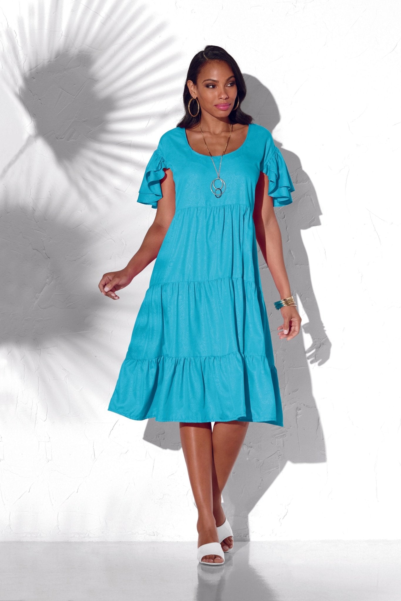 Lime Green Triple Tiered Dress - Bold Casual Style
