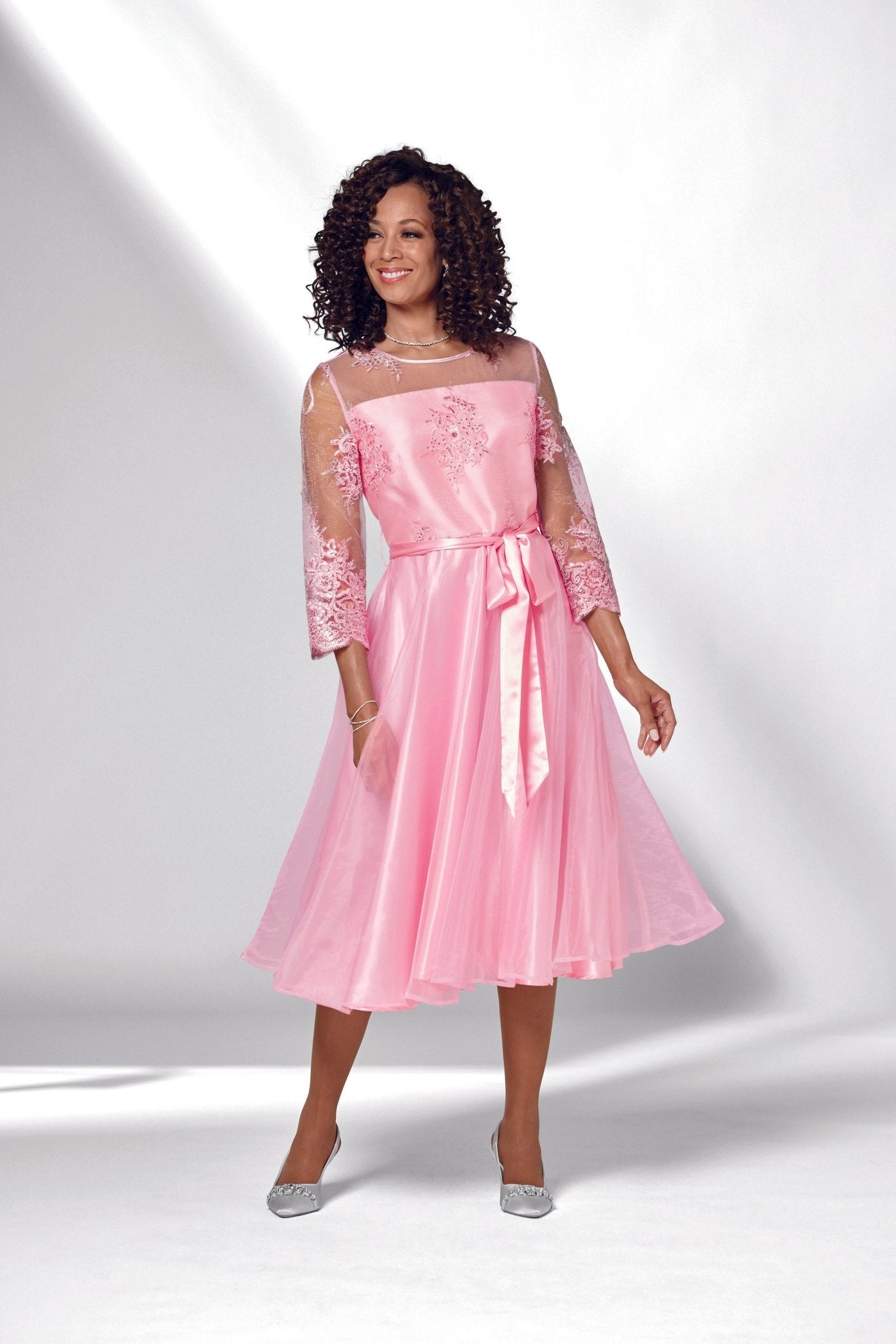 Soft Pink Organza Dress by EY Boutique - Feminine Elegance
