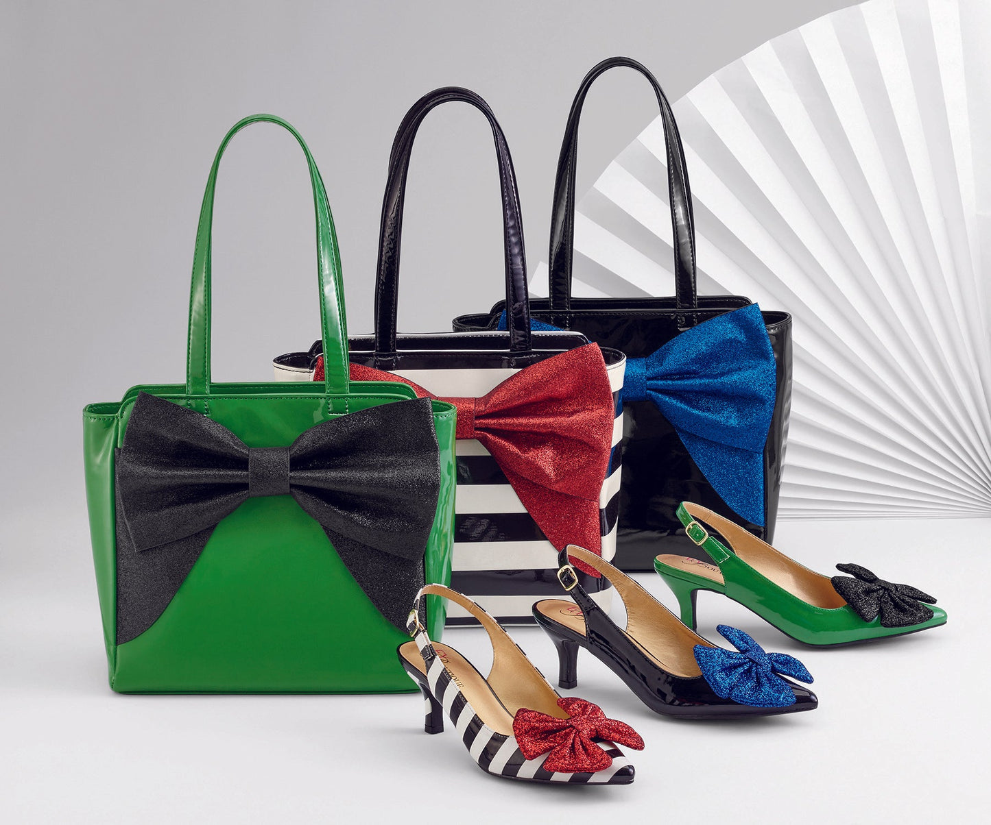 Twinkled Bow and Striped Slingback by EY Boutique