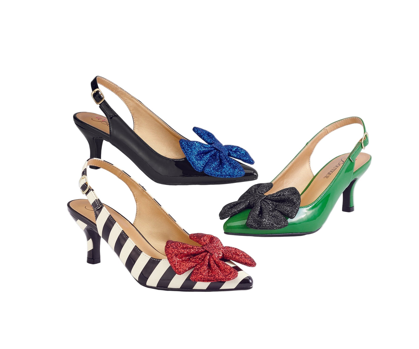 Twinkled Bow and Striped Slingback by EY Boutique