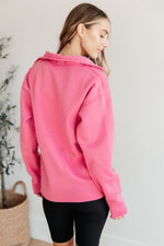 Load image into Gallery viewer, Same Ol&#39; Situation Collared Pullover in Hot Pink
