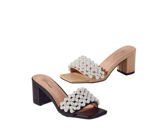 World of Pearls Slide Heels by EY Boutique