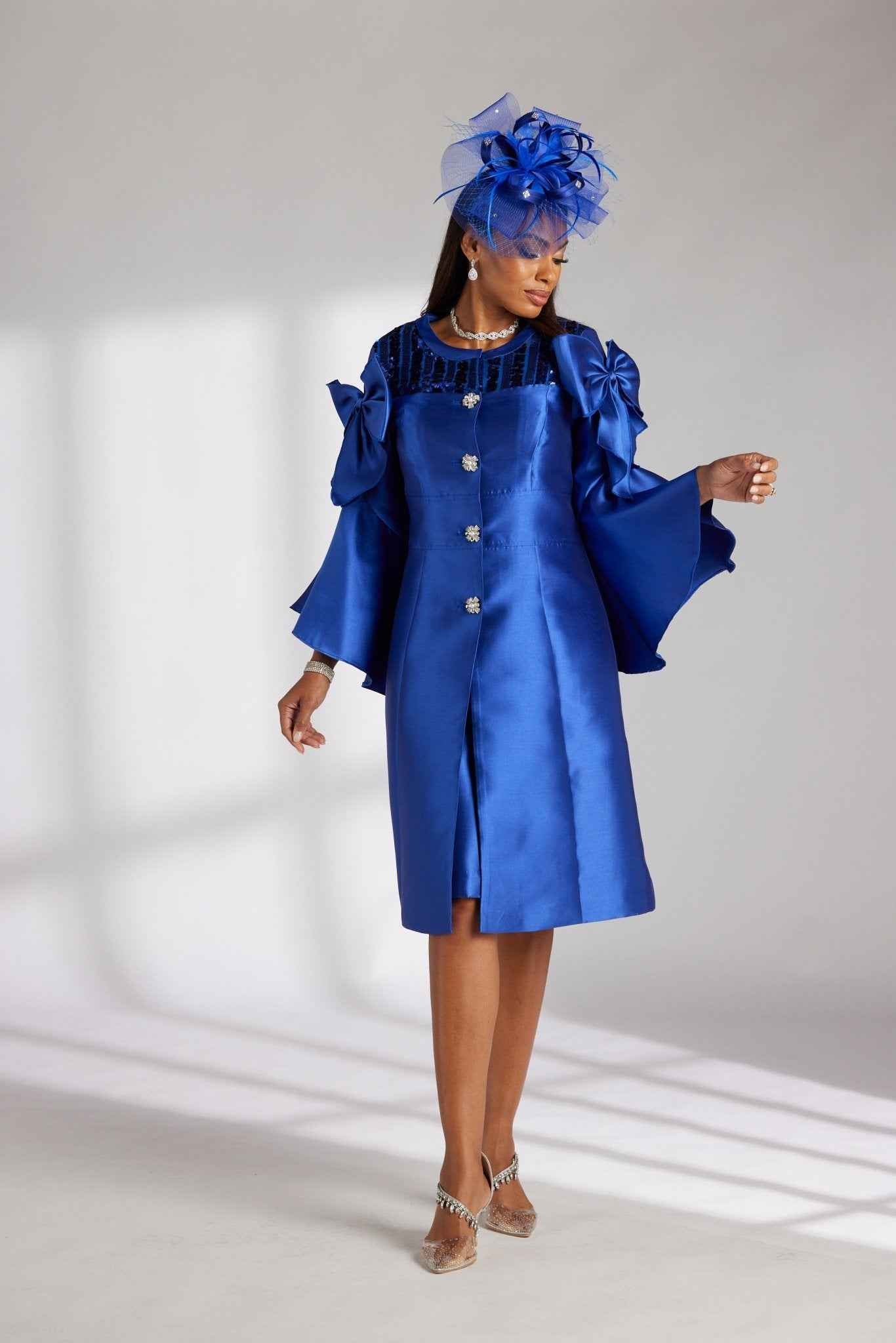 CASCADE OF SLEEVES JACKET DRESS