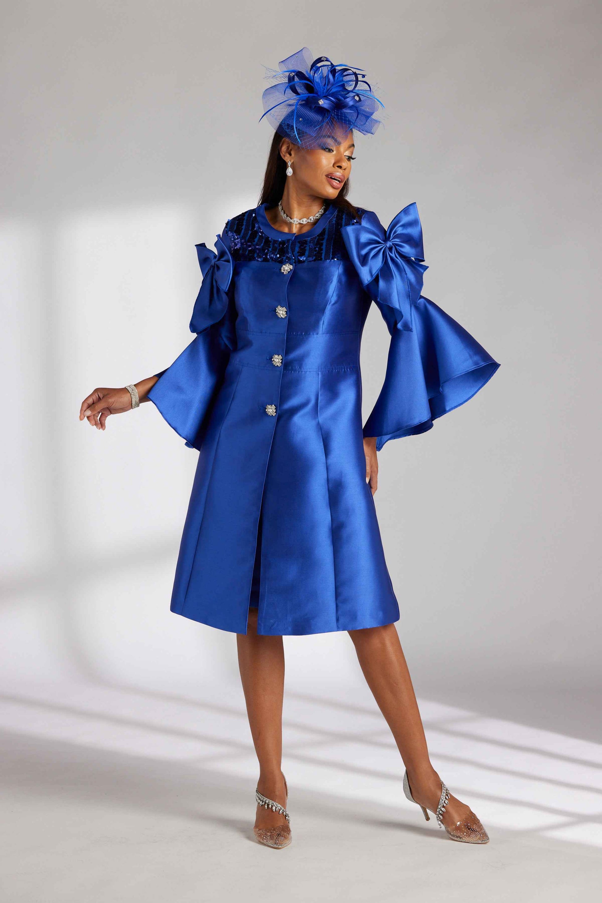 CASCADE OF SLEEVES JACKET DRESS