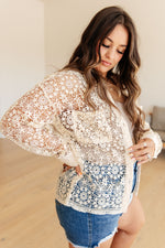 Load image into Gallery viewer, Vintage Lace Lace Button Up
