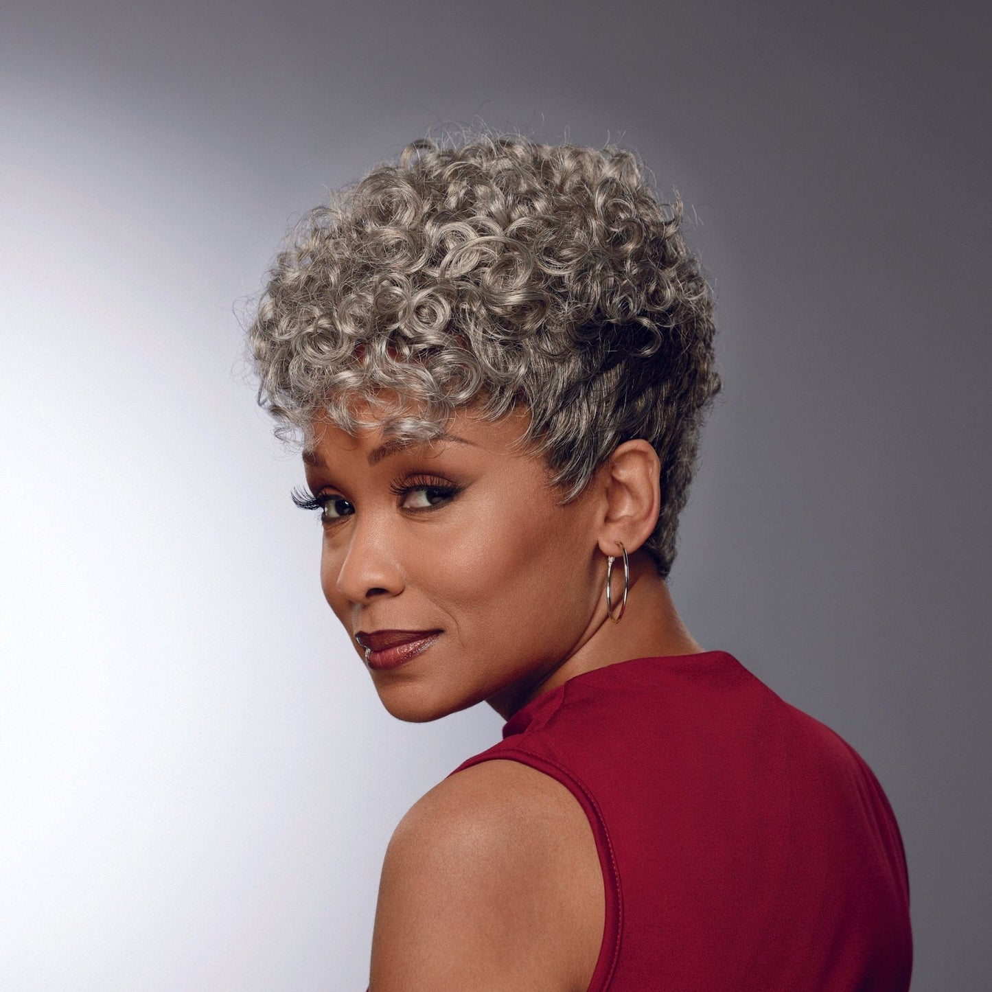 Nori Wig Hand-tied lace part top twists into curls Especially Yours®