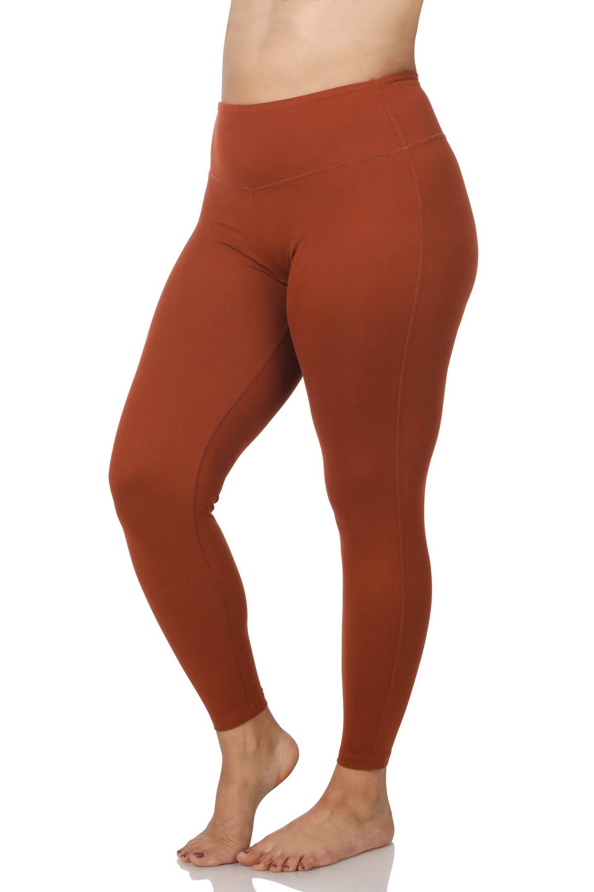 Plus Size Brushed Microfiber Full Length Leggings