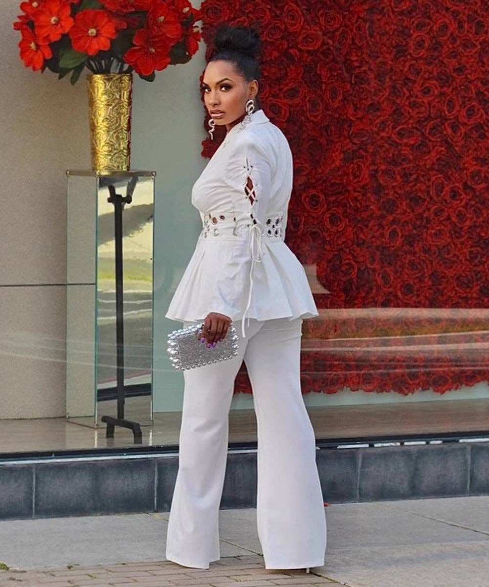 Embroidered Tie Slim Fit Suit