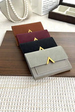 Load image into Gallery viewer, ,.._ SI-26458 Vegan Leather Compact Trifold Wallet
