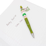 Load image into Gallery viewer, AKA Sorority Bling Bead and Charm Green Pen
