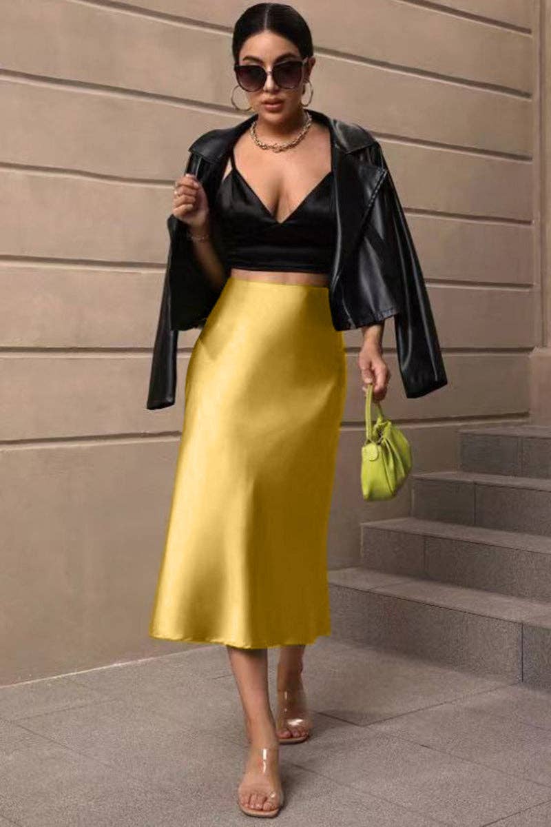 Elegant Midi A-Line Skirt
