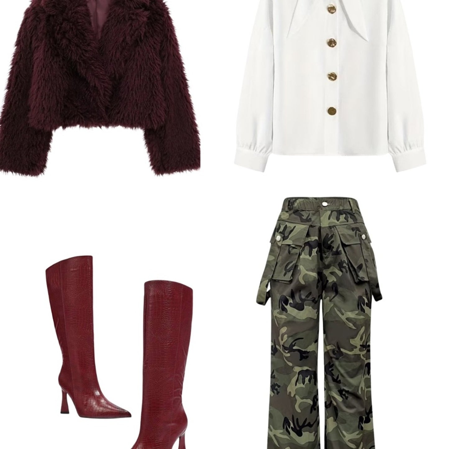 Camouflage Cargo Trousers - Functional Pockets