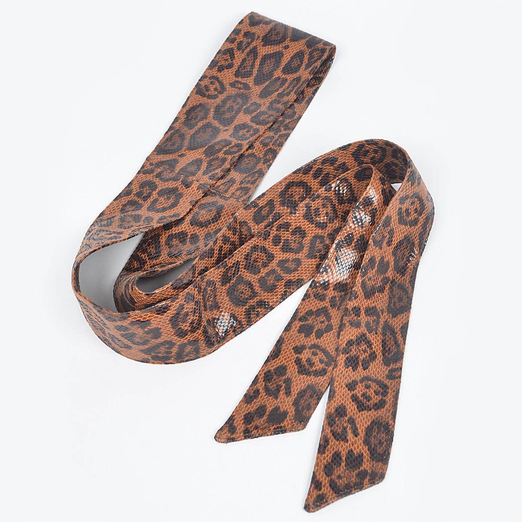 Faux Leo Kimono Belt