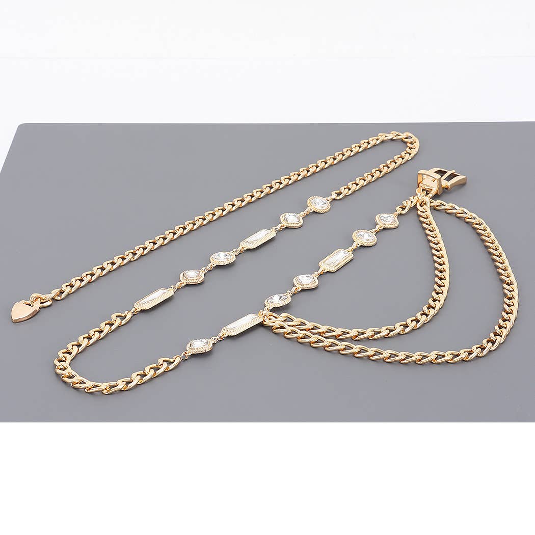 Rhinestone Chain Belt