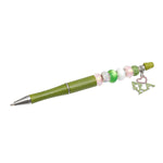 Load image into Gallery viewer, AKA Sorority Bling Bead and Charm Green Pen
