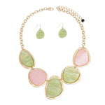 Load image into Gallery viewer, AKA Marbled Pink Green Gold Chain for Women
