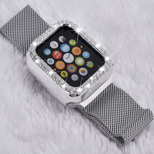 Rhinestone Crystal Bling Apple Watch Case Frame