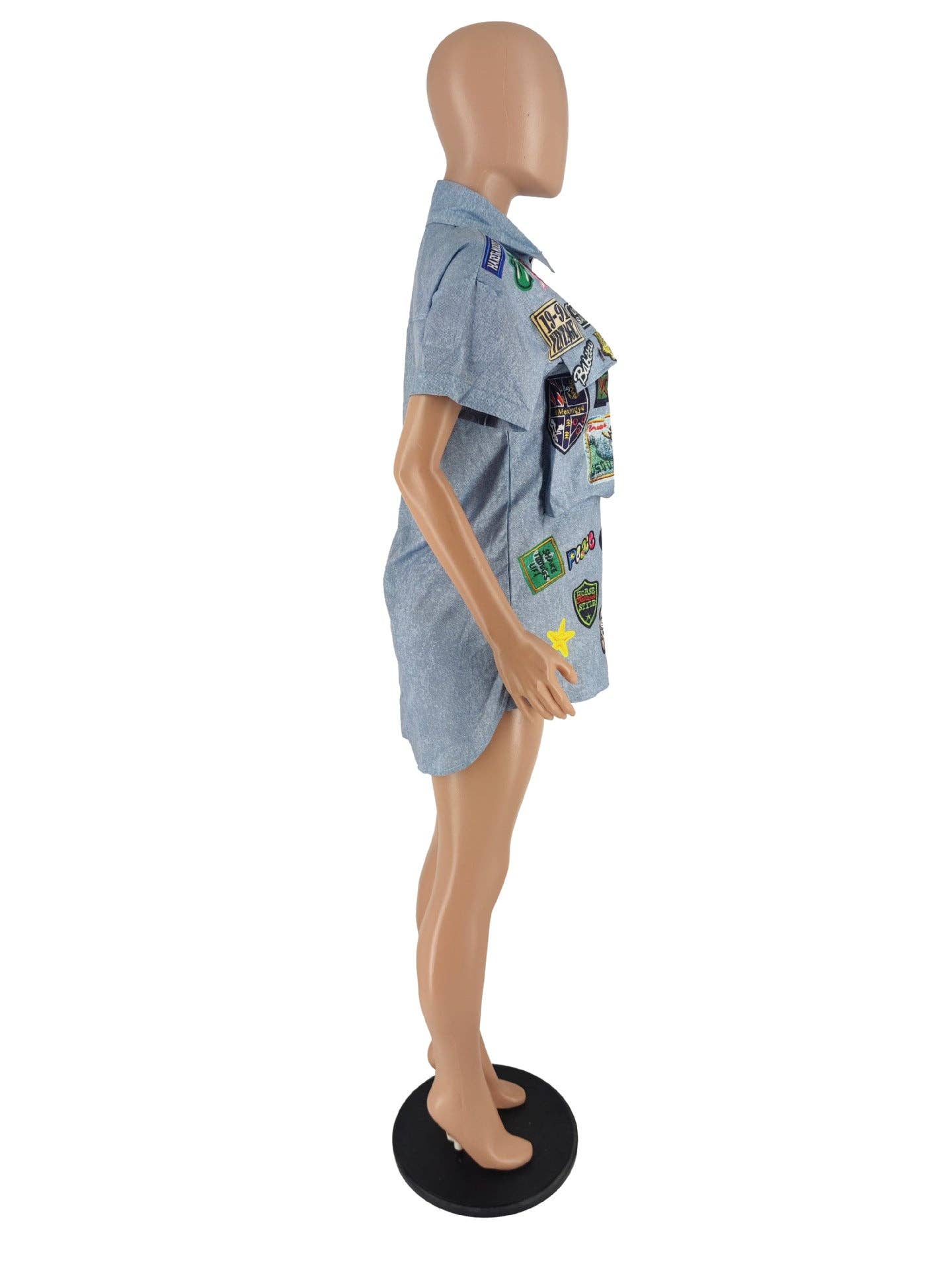 MB FASHION Sublimation Print Button-Up Short-Sleeve 8386LY
