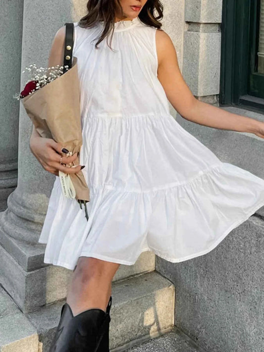 Tiered Sleeveless Summer Mini Dress