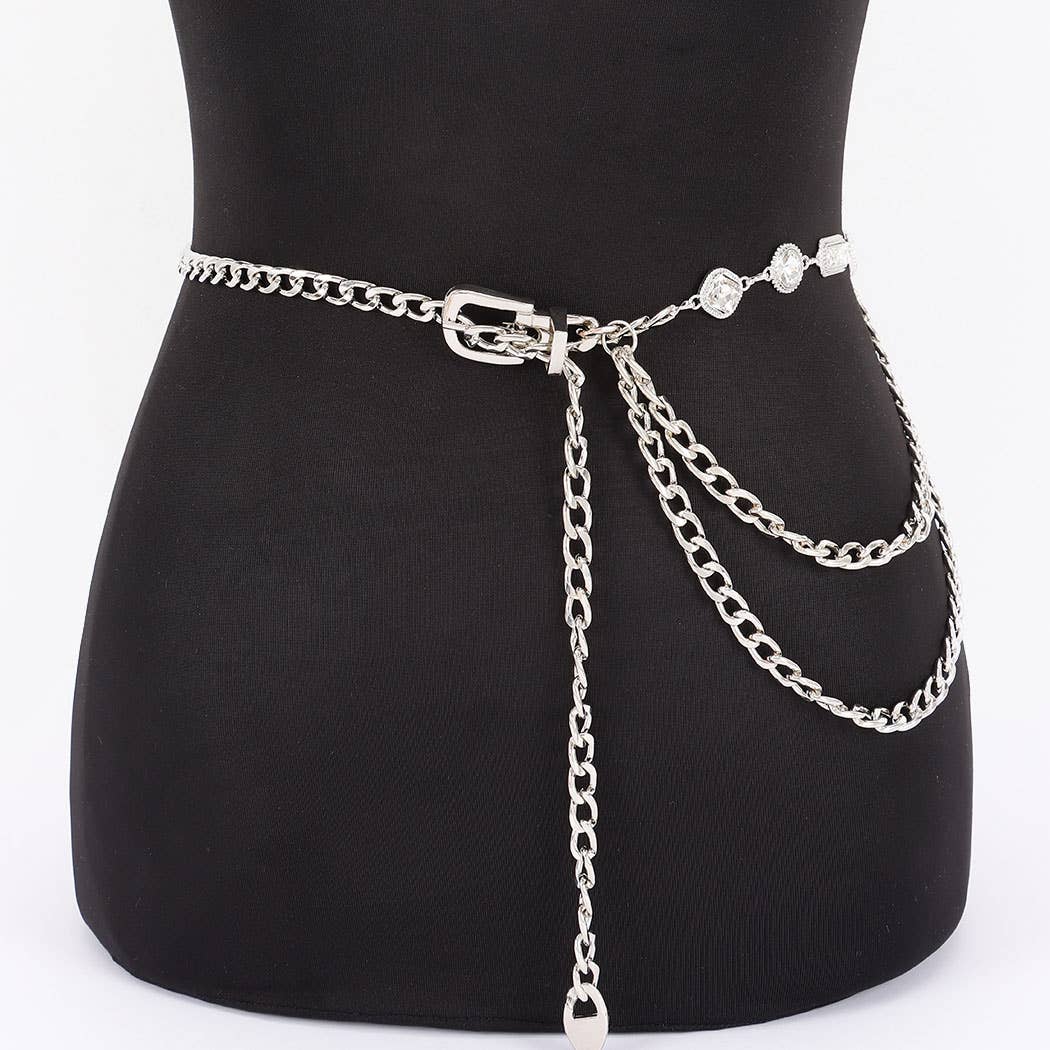 Rhinestone Chain Belt