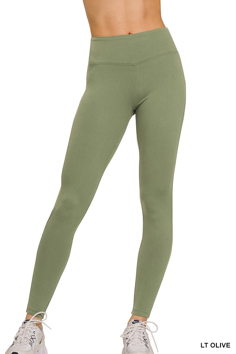 Microfiber Soft Waistband Full Length Leggings