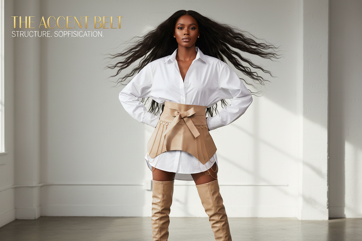 Beige Leather Belt Banner