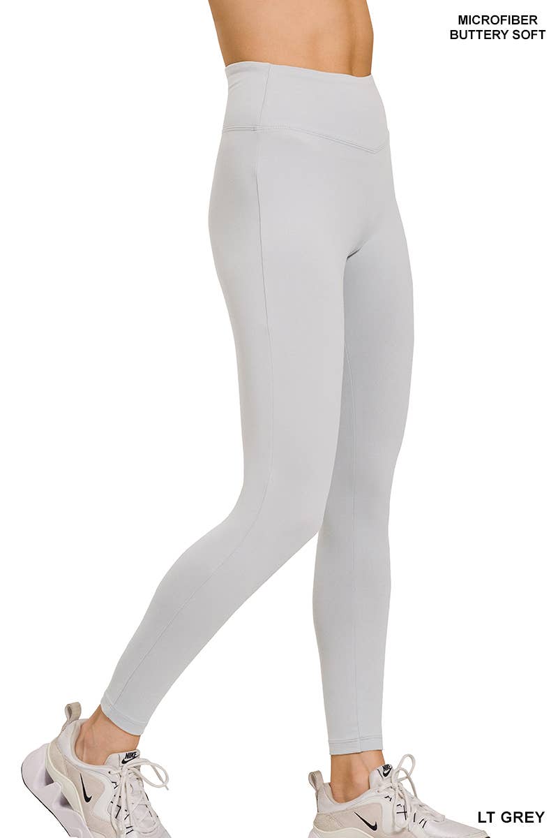 Microfiber Soft Waistband Full Length Leggings