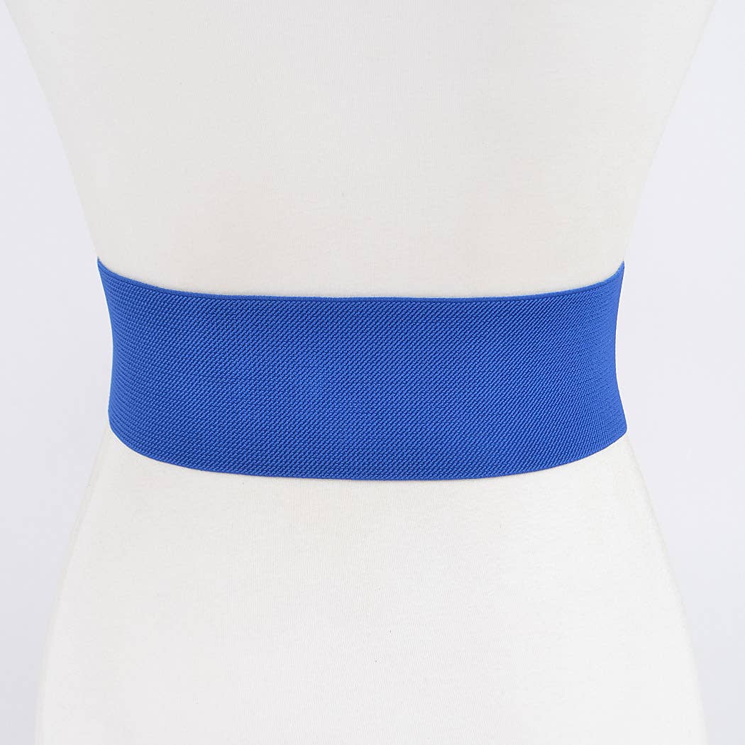 Rhinestone Buckle Elastic Belt