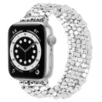 Load image into Gallery viewer, Polished Beaded Stretch Elastic Apple Watch Band
