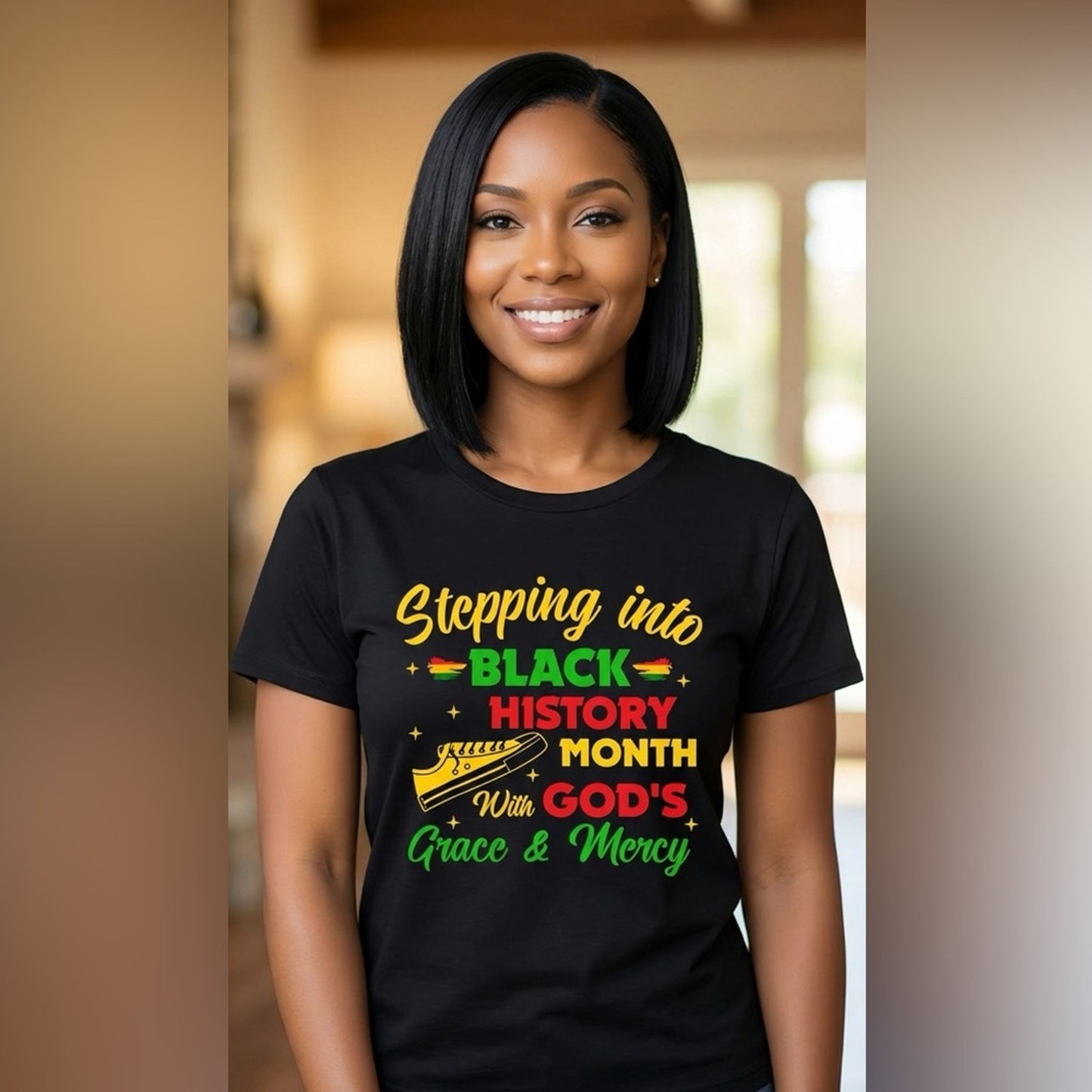 Stepping into my Black History Month Graphic T-Shirt