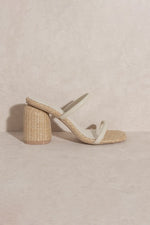 Load image into Gallery viewer, D-MARGARET-RAFFIA, HIGH HEEL, MULES

