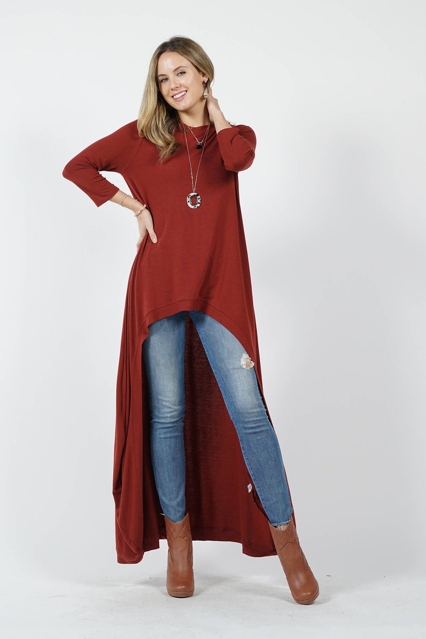 0206 High Low Maxi Tunic SI-11039