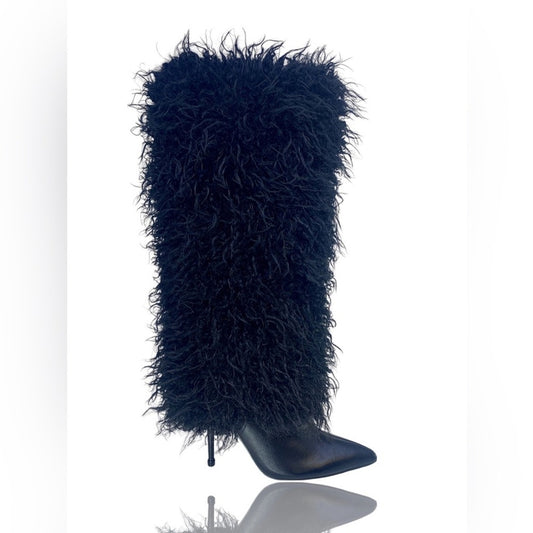 Faux Fur Knee-High Boots