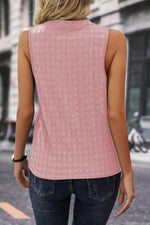 Load image into Gallery viewer, Sea Green Textured Split V Neck Sleeveless Shirt
