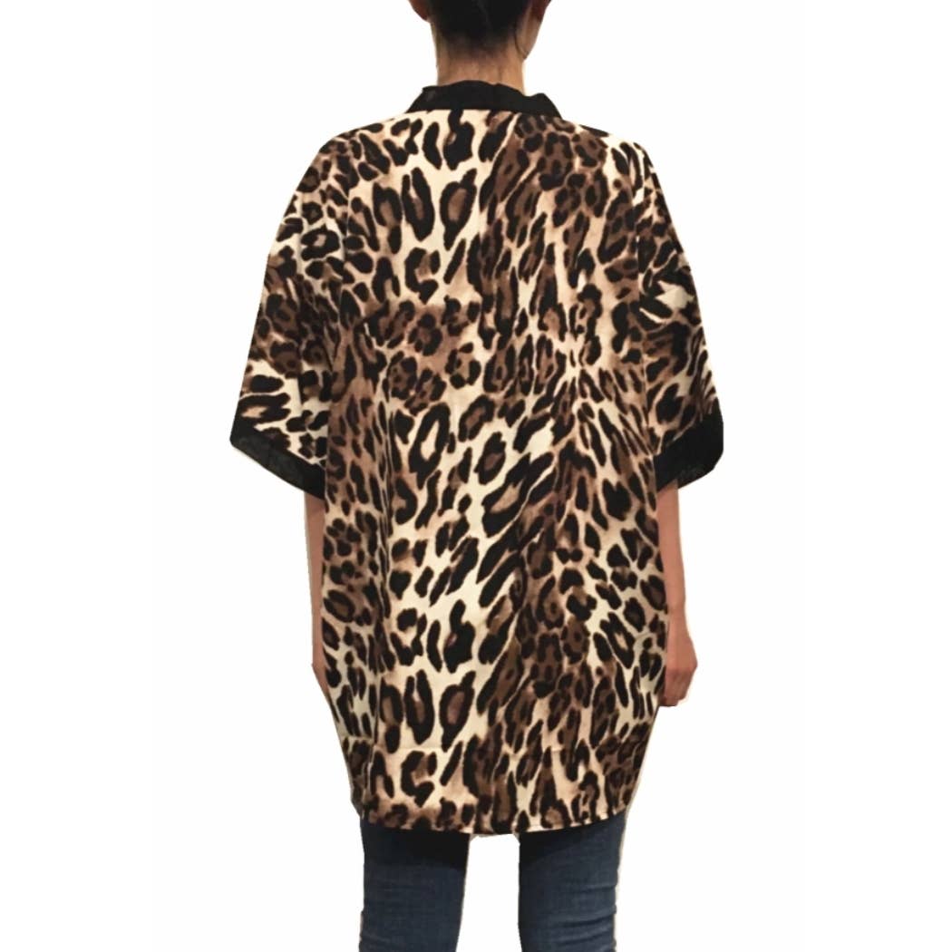 LEOPARD PRINT KIMONO 2171