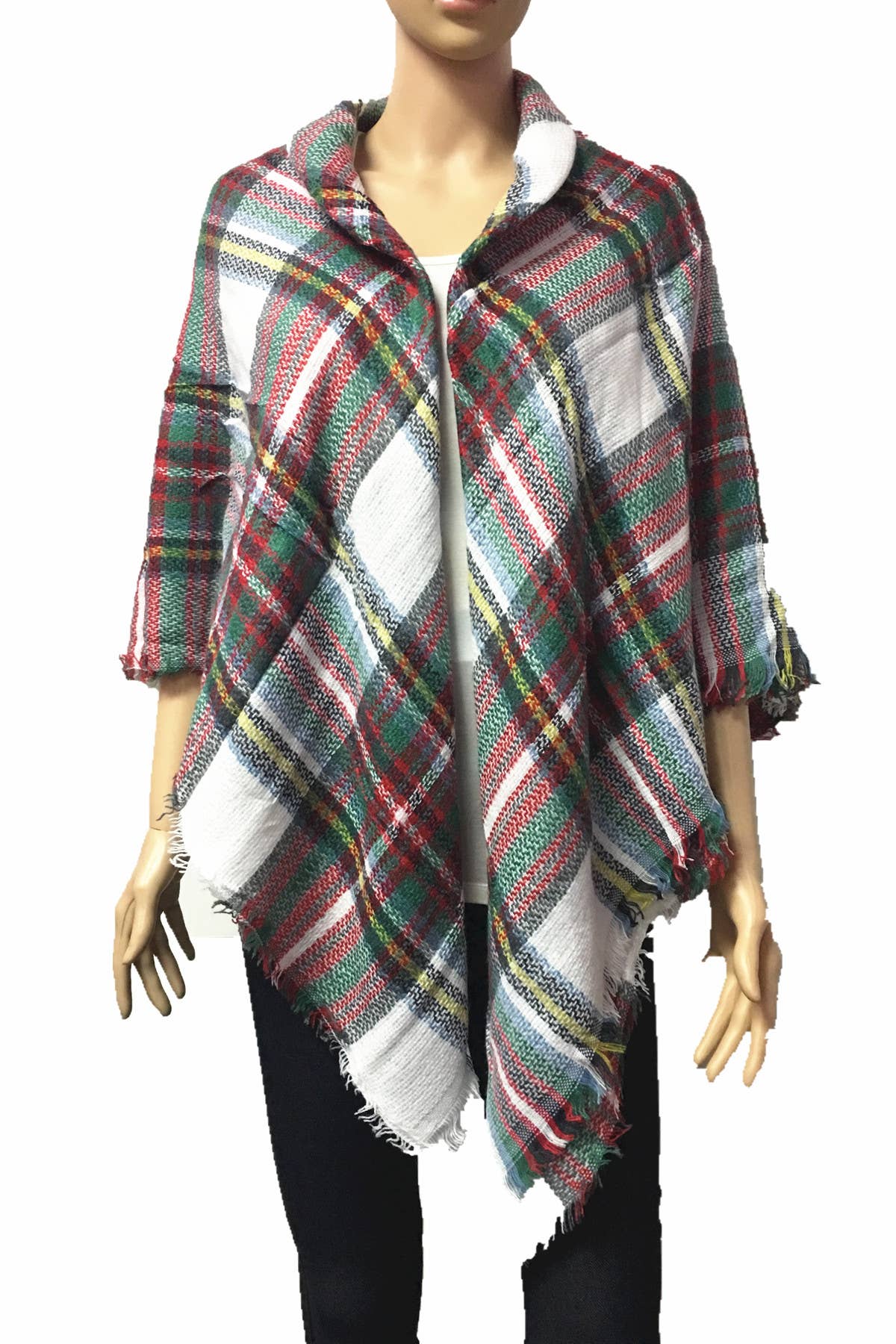 SOFT COZY PLAID BLANKET SCARF