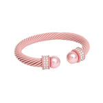 Load image into Gallery viewer, AKA Thick Pink Cable Classic Bangle Bracelet
