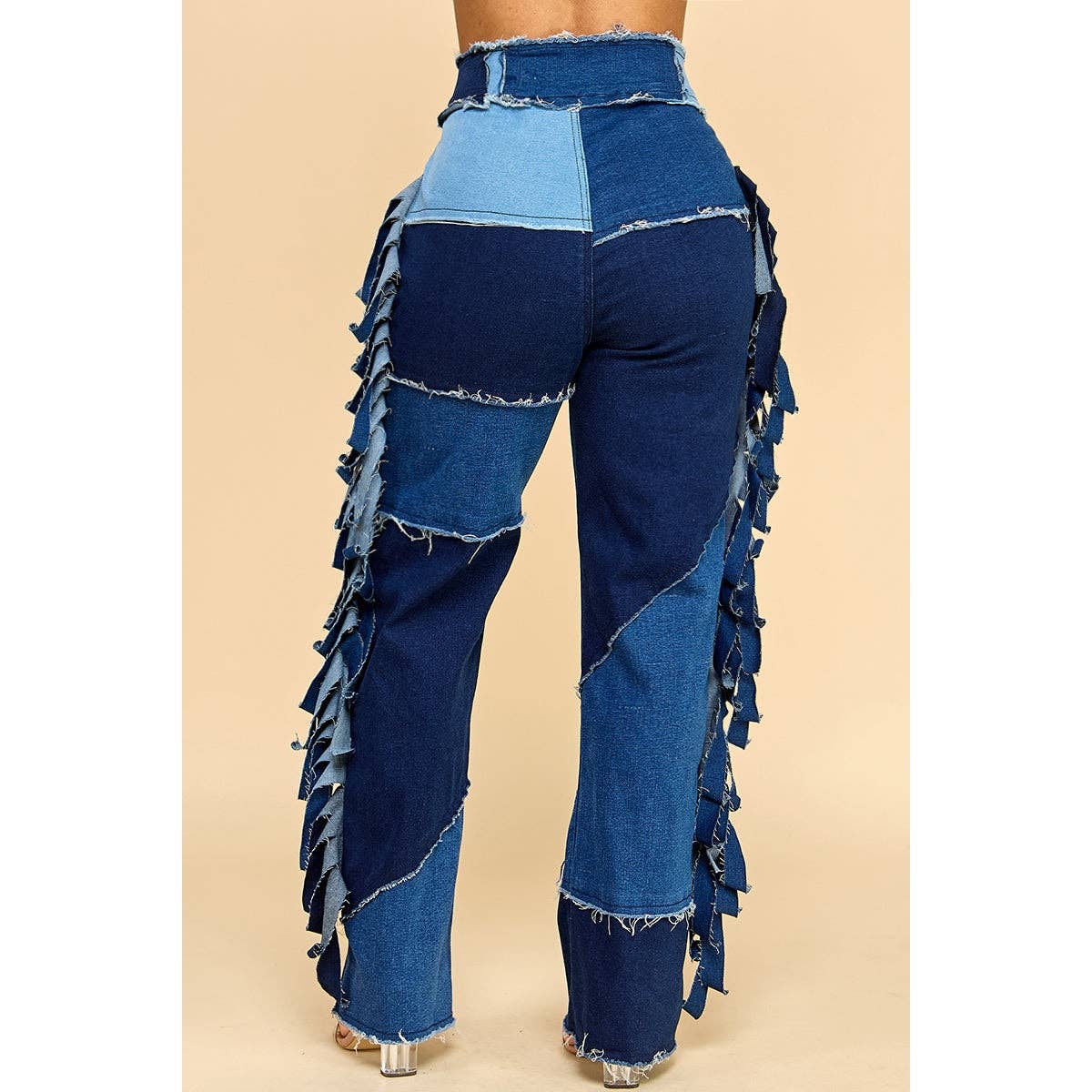 PATCHWORK REBEL PLUS DENIM PANTS