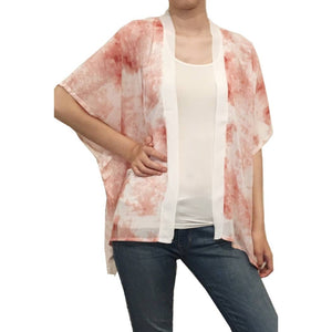 TIE DYE KIMONO 2177 CORAL