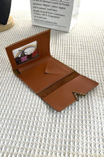 Load image into Gallery viewer, ,.._ SI-26458 Vegan Leather Compact Trifold Wallet
