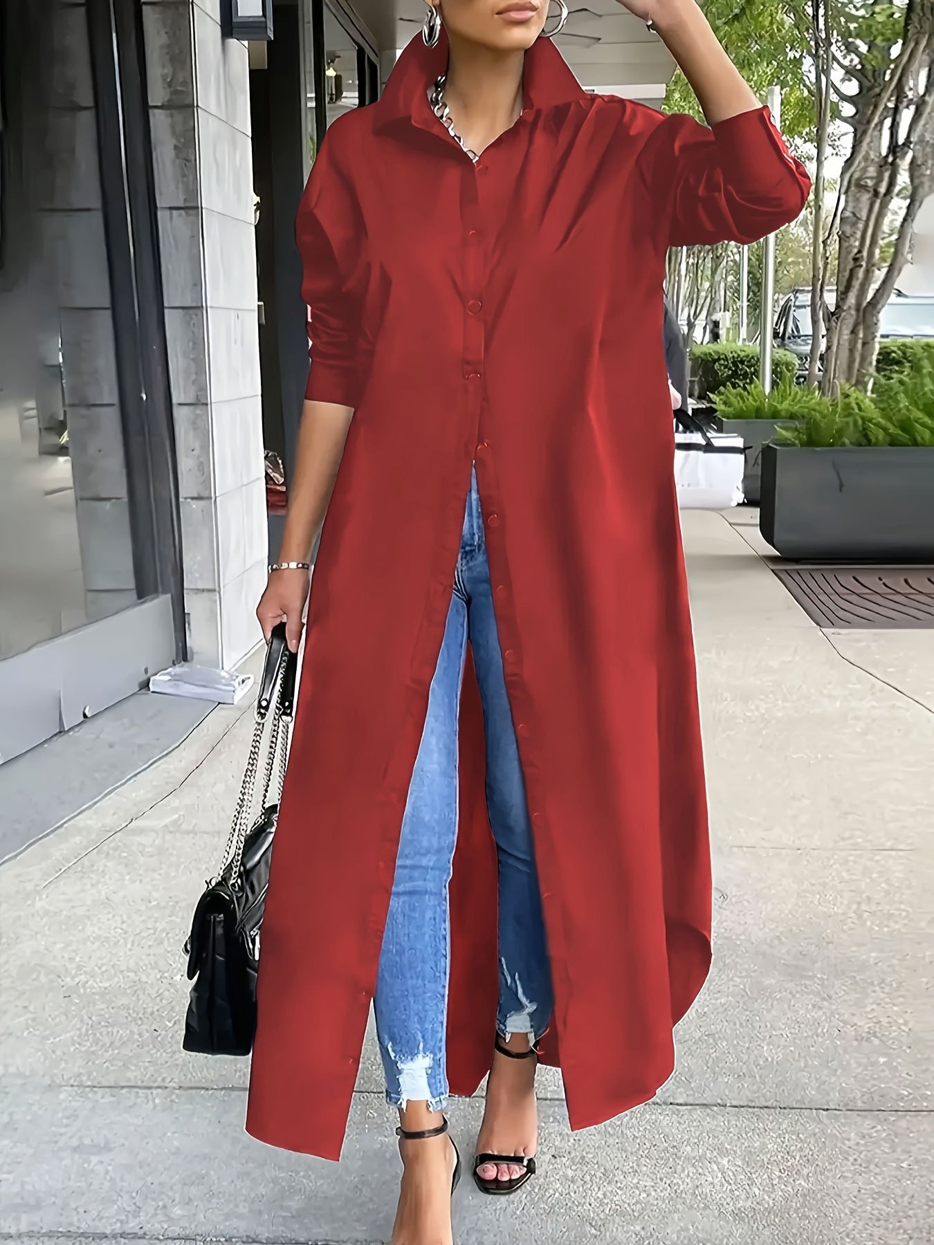 Elegant Long Black Tee Shirt Dress Button Front Maxi | Passion of Essence Small / Black / 100% Polyester Elegant Long Black Tee Shirt Dress Button Front Maxi | Passion of Essence Small / Black / 100% Polyester