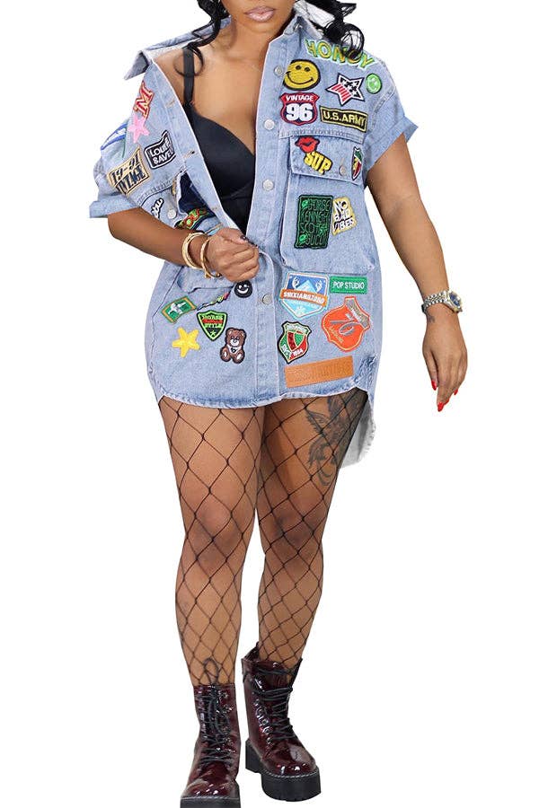 MB FASHION Sublimation Print Button-Up Short-Sleeve 8386LY
