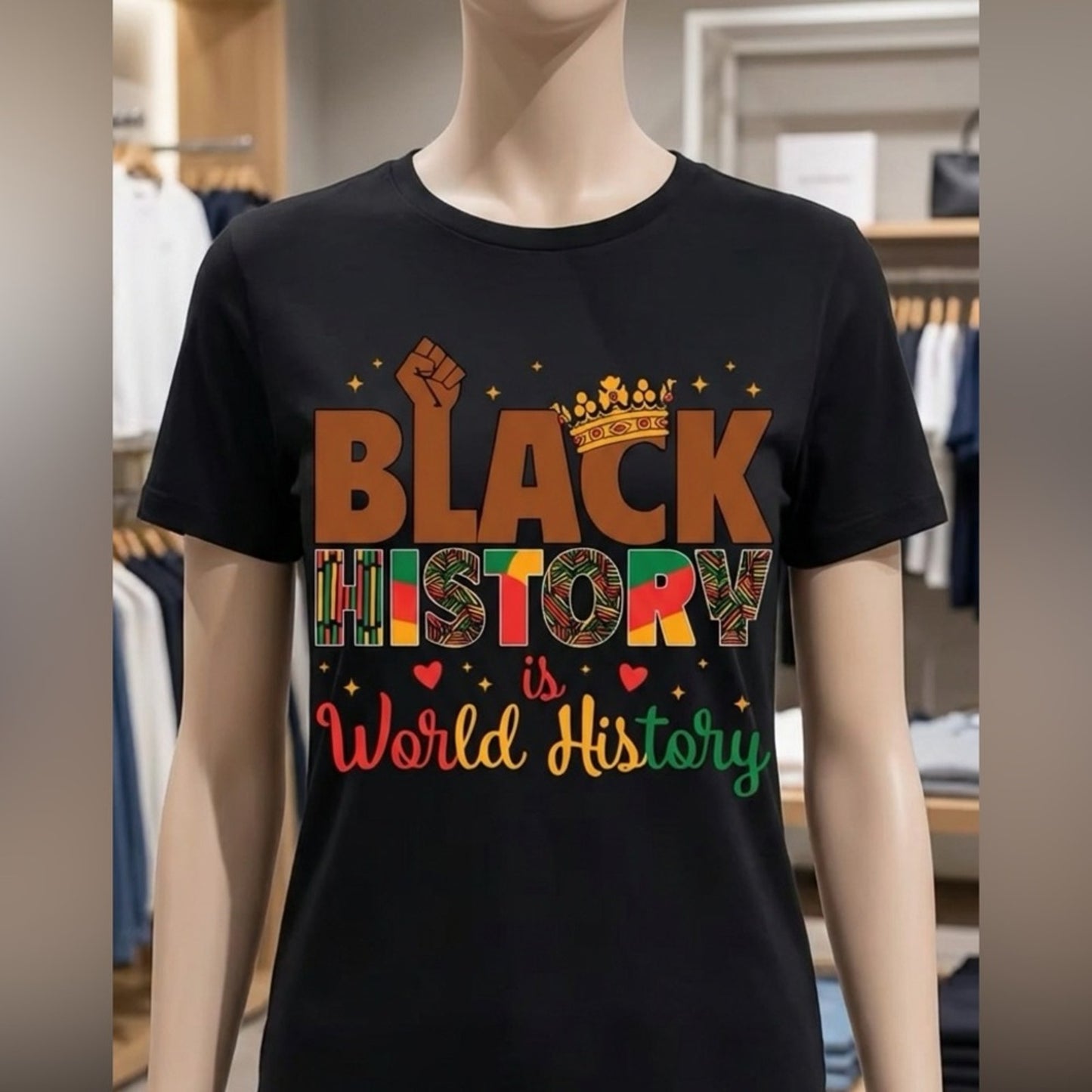 Black History World History Month Graphic T-Shirt